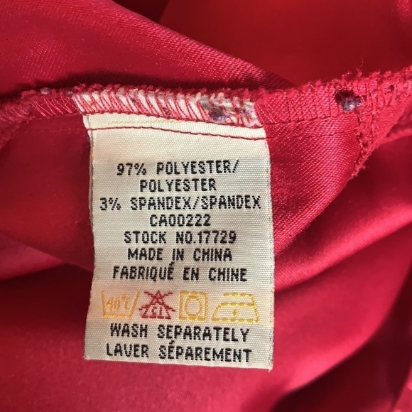 Vintage 🧚‍♀️Tradition Hot Red Long Sleeve Button Up Shirt Blouse Size M - Picture 9 of 11